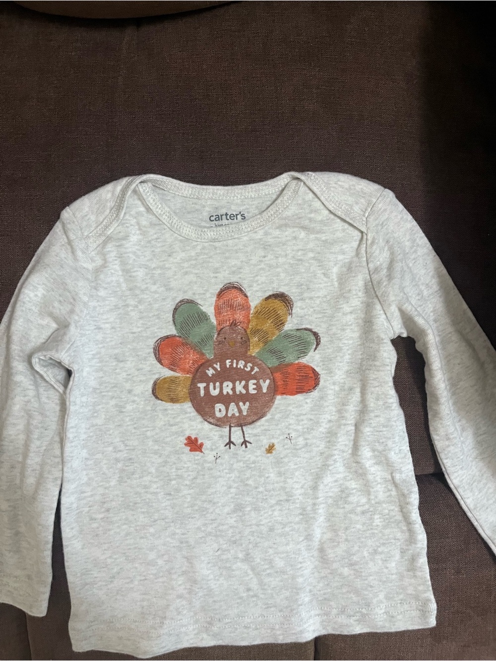 Carter's My First Turkey Day Long-Sleeve Tee - Cream